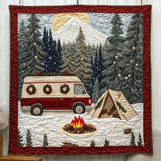 Christmas Camping Quilt Blanket
