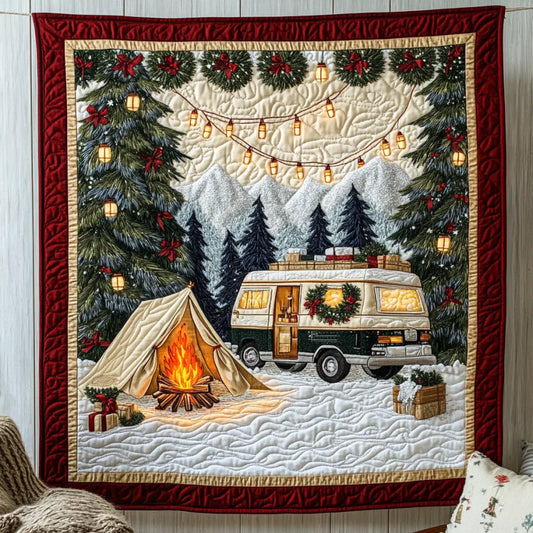Christmas Camping Quilt Blanket