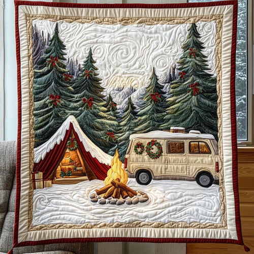 Christmas Camping Quilt Blanket
