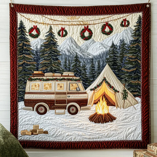 Christmas Camping Quilt Blanket