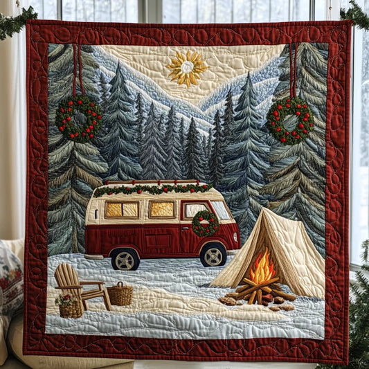 Christmas Camping Quilt Blanket