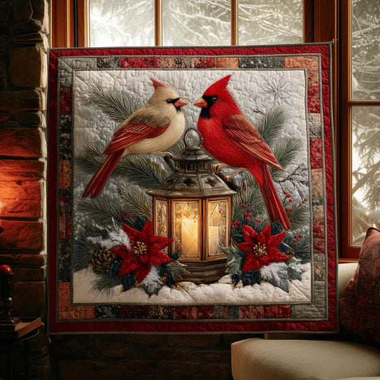Christmas Cardinal Quilt Blanket