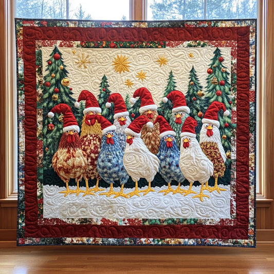 Christmas Chicken Quilt Blanket