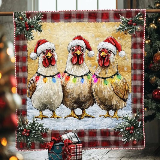 Christmas Chicken Light Quilt Blanket