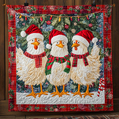 Christmas Chicken Magic Quilt Blanket