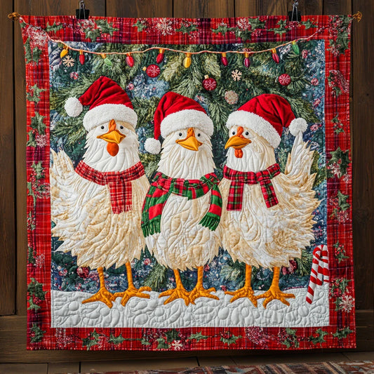 Christmas Chicken Magic Quilt Blanket