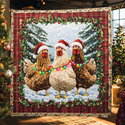 Christmas Chicken Song Quilt Blanket