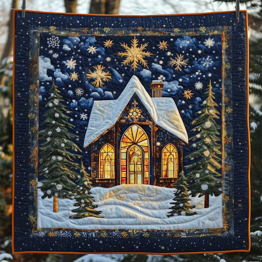 Christmas Church Quilt Blanket