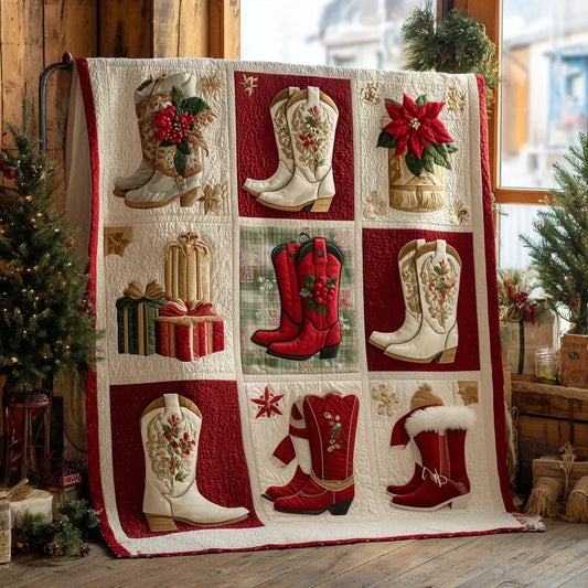 Christmas Cowboy Quilt Blanket