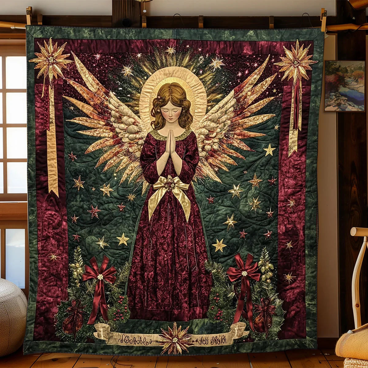 Christmas Day Angel Quilt Blanket