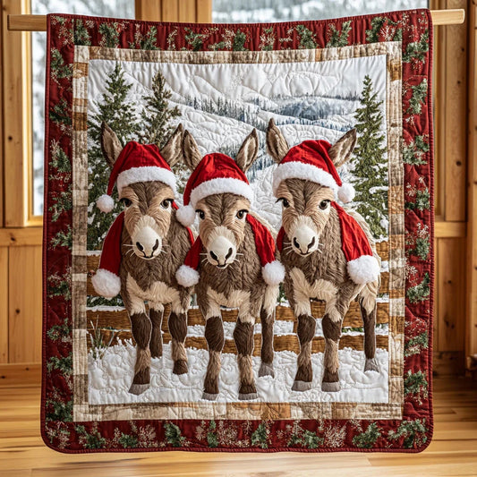 Christmas Donkey Quilt Blanket
