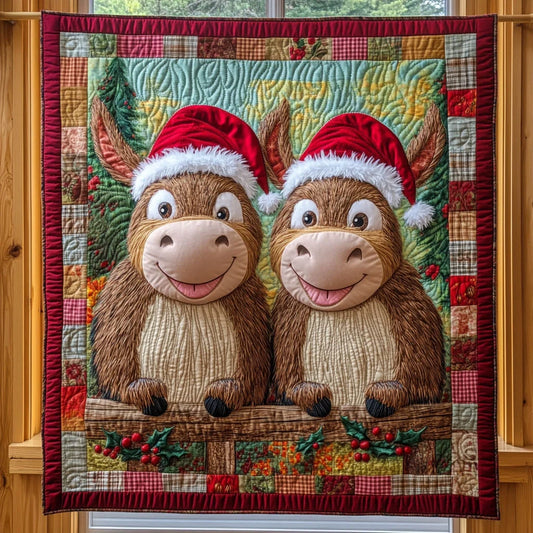 Christmas Donks Quilt Blanket