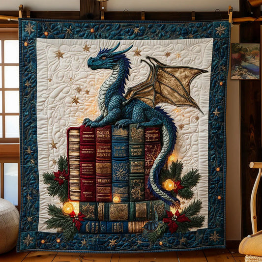 Christmas Dragon Tales Quilt Blanket