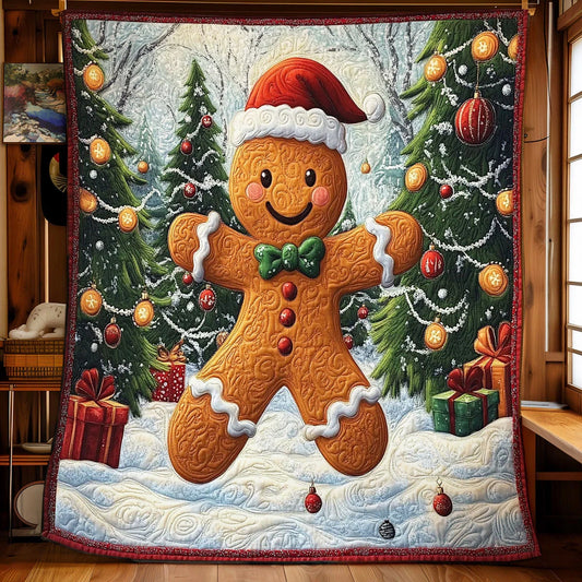 Christmas Gingerbread Quilt Blanket