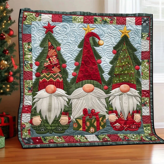 Christmas Gnome Quilt Blanket