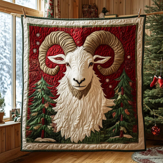 Christmas Goat Quilt Blanket