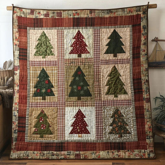 Christmas Heart Tree Quilt Blanket