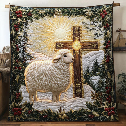 Christmas Hope Sheep Quilt Blanket