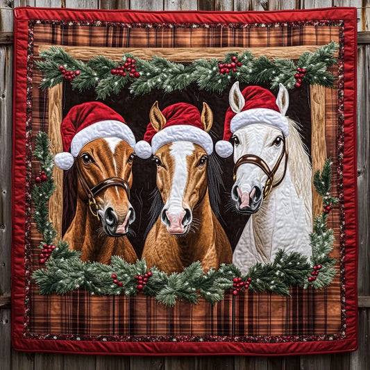 Christmas Horse Dreamland Quilt Blanket