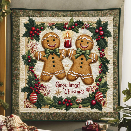 Christmas Hug Gingerbread Quilt Blanket