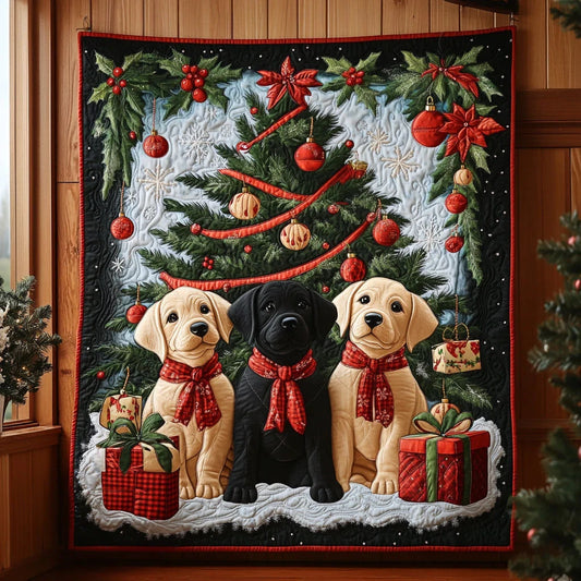 Christmas Labrador Quilt Blanket