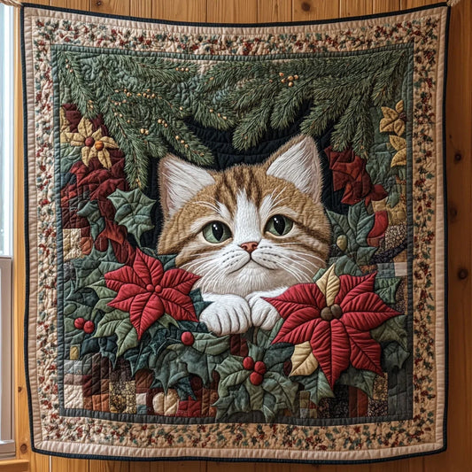 Christmas Meow Quilt Blanket