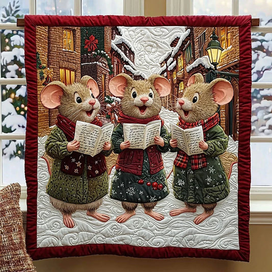 Christmas Mouse Choir Quilt Blanket