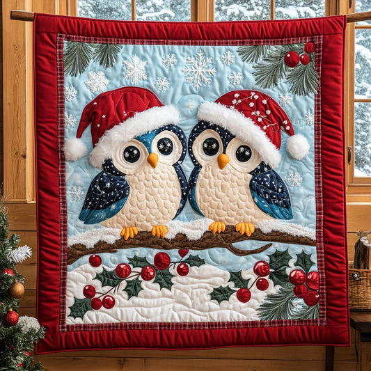Christmas Owl Quilt Blanket