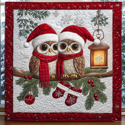 Christmas Owls Quilt Blanket
