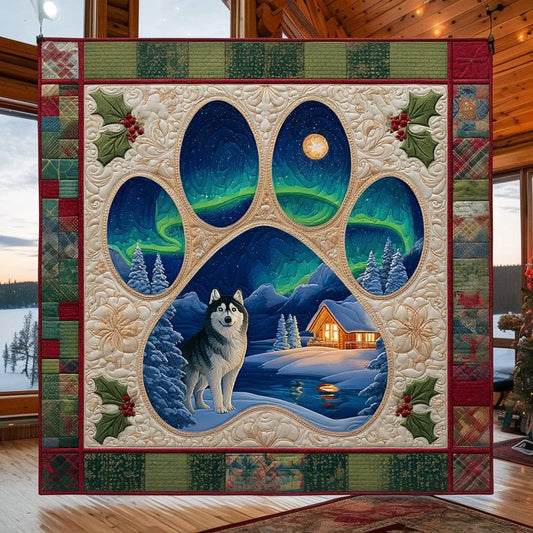 Christmas Paw Charm Quilt Blanket