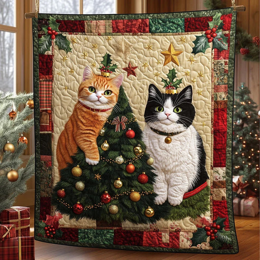 Christmas Paws Quilt Blanket