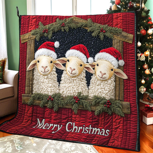 Christmas Sheep Charm Quilt Blanket