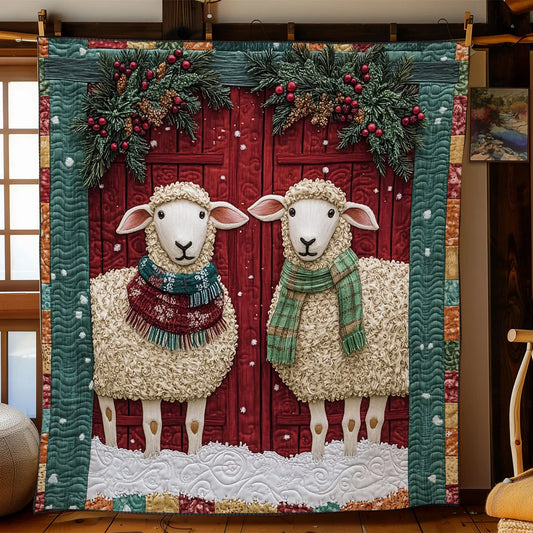 Christmas Sheep Quilt Blanket