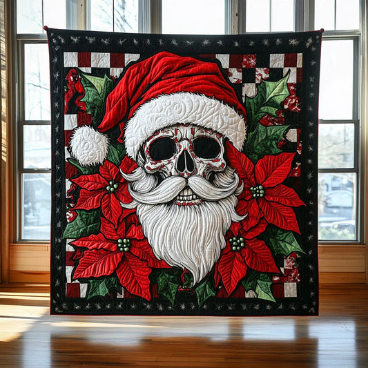Christmas Skull Magic Quilt Blanket