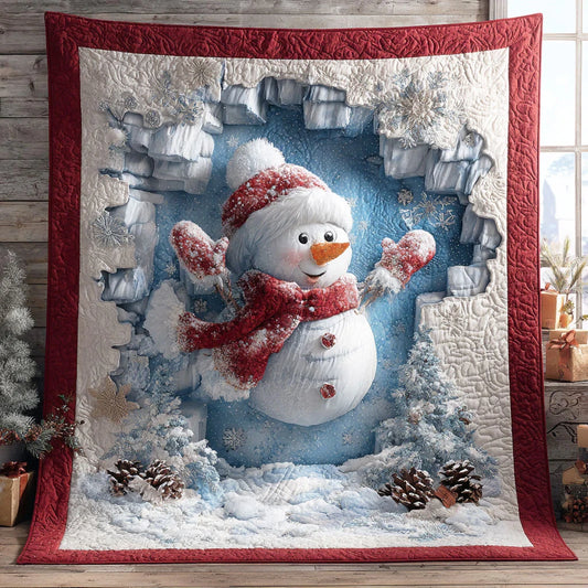 Christmas Snowman Quilt Blanket