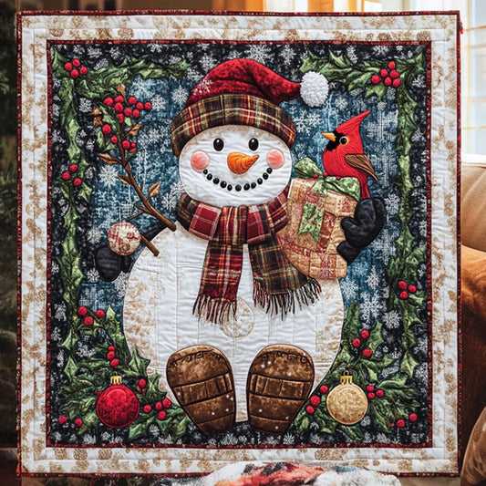 Christmas Snowman Quilt Blanket