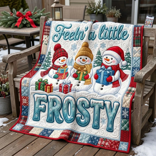 Christmas Snowmen Gift Quilt Blanket