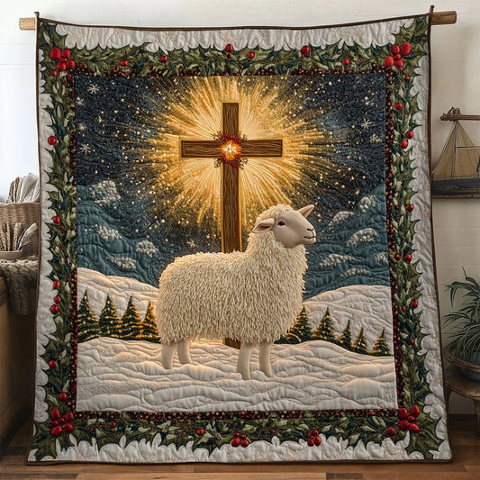 Christmas Star Sheep Quilt Blanket
