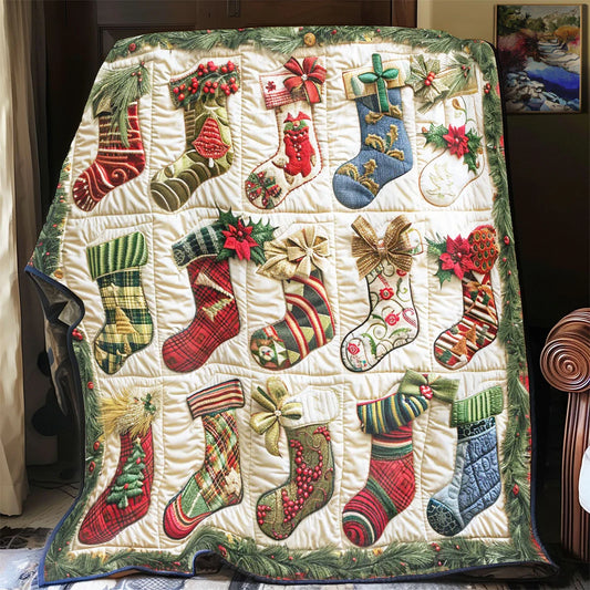 Christmas Stocking Quilt Blanket