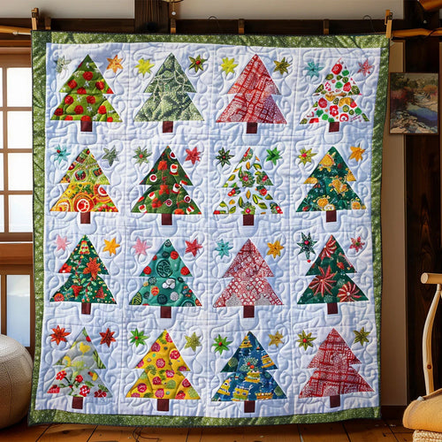 Christmas Tree Patch Quilt Blanket