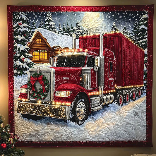 Christmas Truck Quilt Blanket