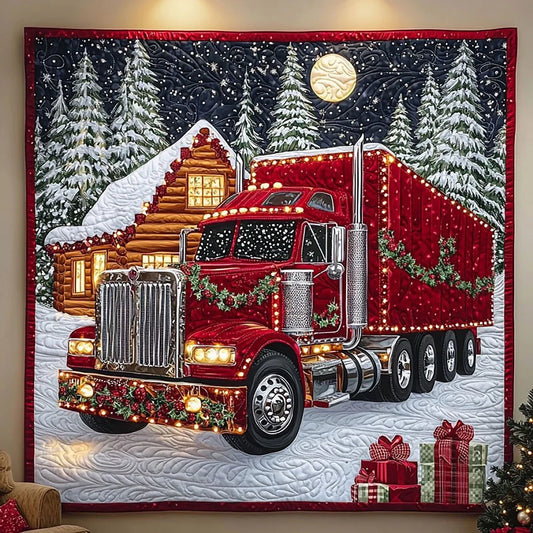 Christmas Truck Quilt Blanket