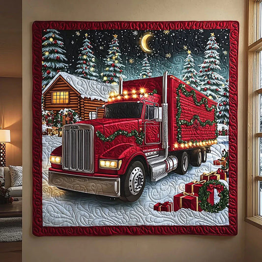 Christmas Truck Quilt Blanket