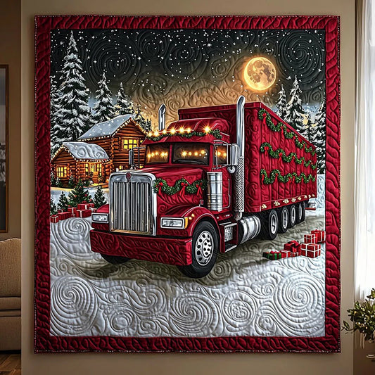 Christmas Truck Quilt Blanket