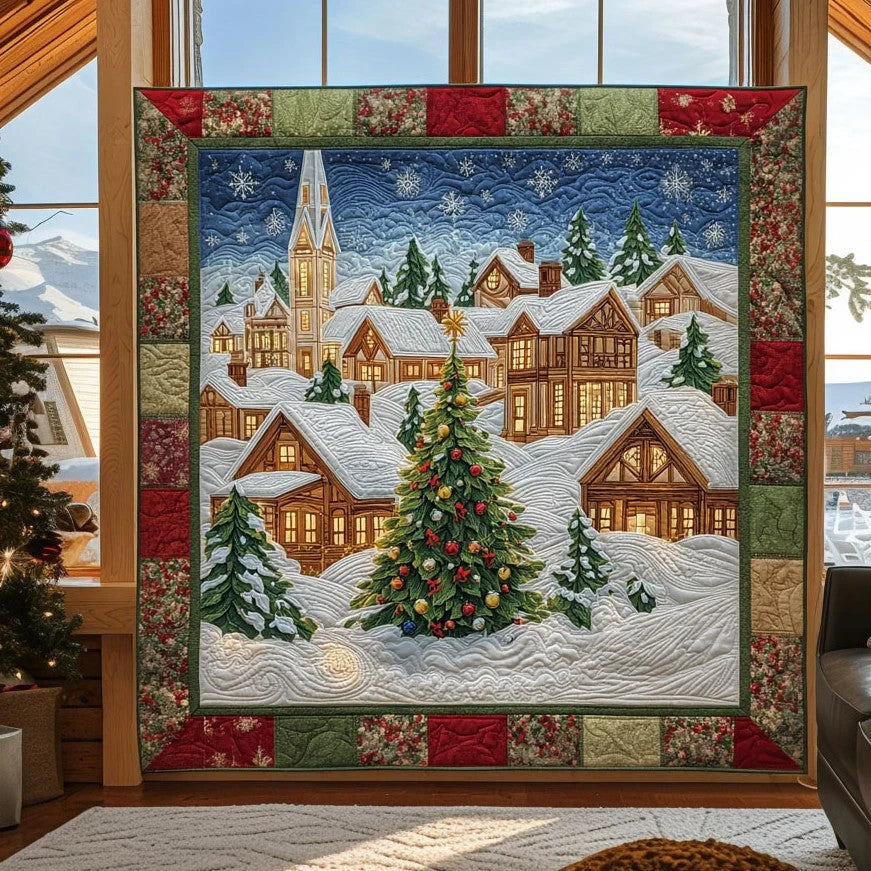Christmas Village Quilt Blanket