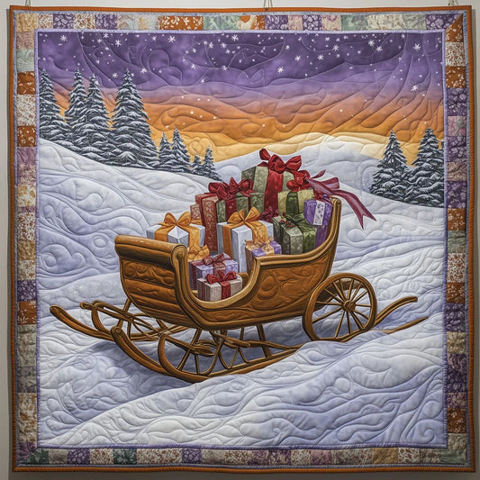 Christmas Vintage Sleigh Quilt Blanket