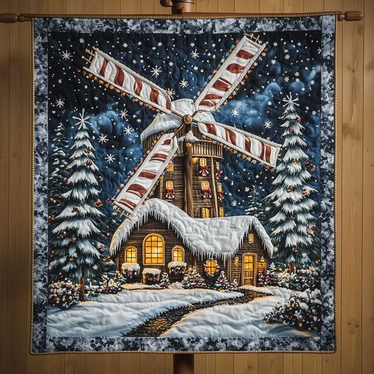 Christmas Windmill Quilt Blanket