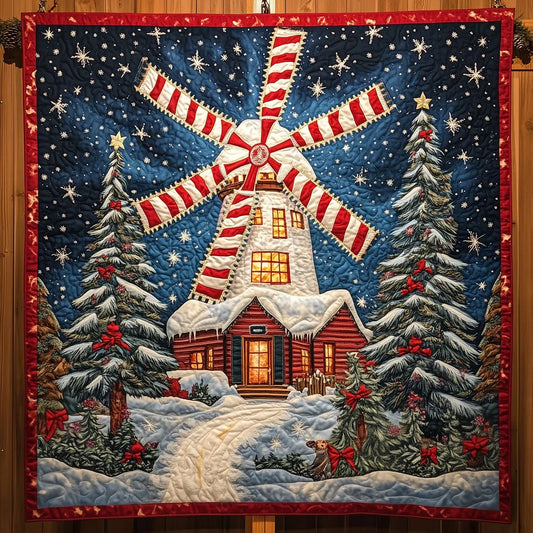 Christmas Windmill Quilt Blanket