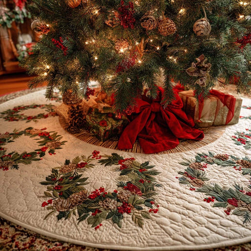 Christmas Wonder Christmas Quilted Tree Skirt