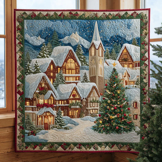 Christmas Wonder Village Quilt Blanket